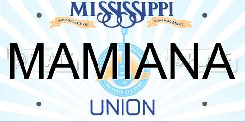 MAMIANA Mississippi License Plate
