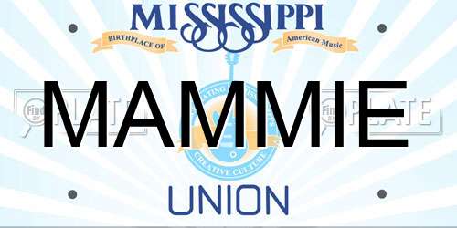 MAMMIE Mississippi License Plate
