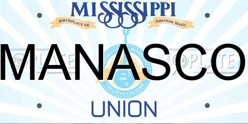 MANASCO Mississippi License Plate