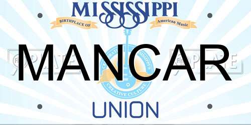 MANCAR Mississippi License Plate