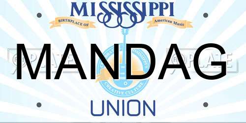 MANDAG Mississippi License Plate