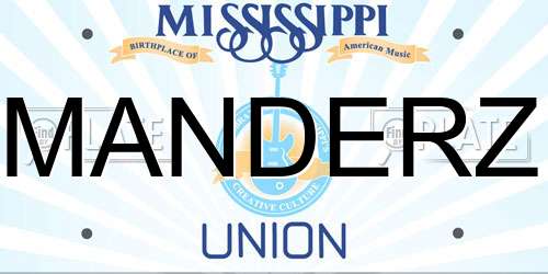 MANDERZ Mississippi License Plate