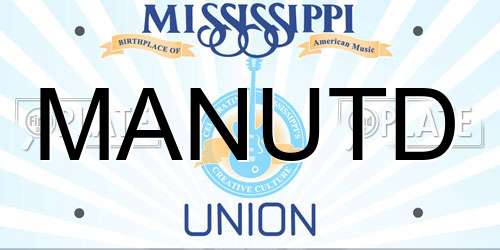 MANUTD Mississippi License Plate