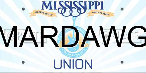 MARDAWG Mississippi License Plate
