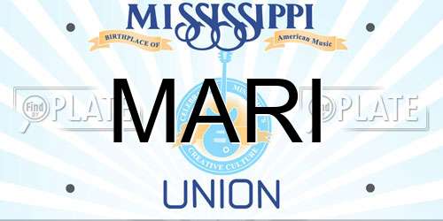 MARI Mississippi License Plate