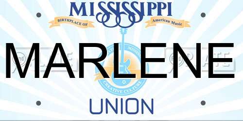 MARLENE Mississippi License Plate