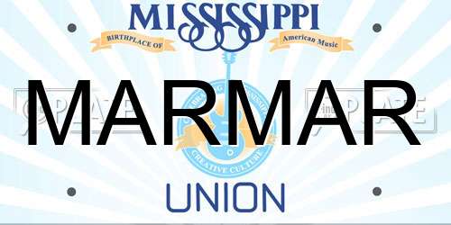 MARMAR Mississippi License Plate