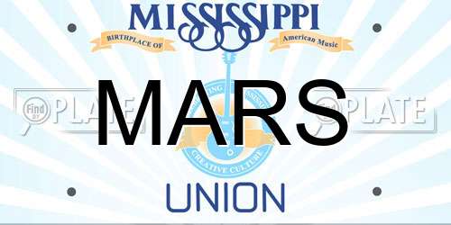 MARS Mississippi License Plate