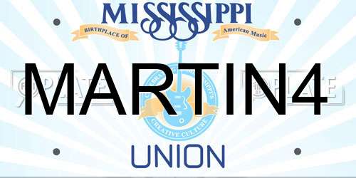 MARTIN4 Mississippi License Plate