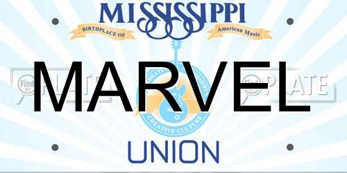MARVEL Mississippi License Plate
