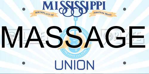 MASSAGE Mississippi License Plate
