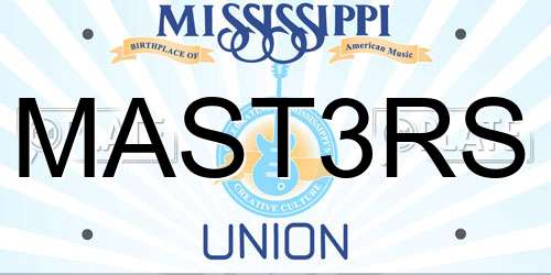 MAST3RS Mississippi License Plate