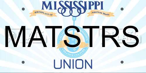 MATSTRS Mississippi License Plate