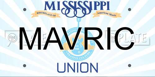 MAVRIC Mississippi License Plate
