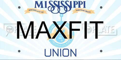 MAXFIT Mississippi License Plate