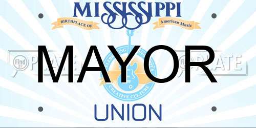MAYOR Mississippi License Plate