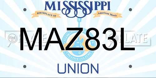 MAZ83L Mississippi License Plate