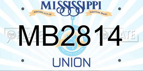 MB2814 Mississippi License Plate