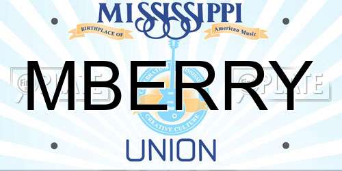 MBERRY Mississippi License Plate