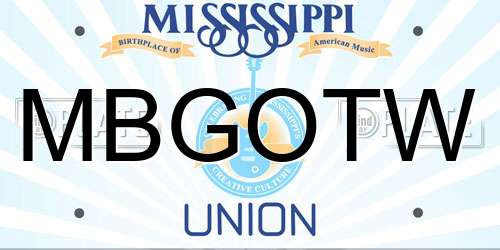 MBGOTW Mississippi License Plate