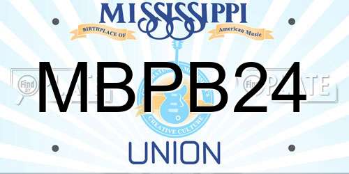 MBPB24 Mississippi License Plate
