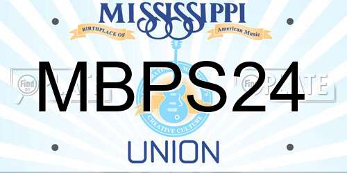 MBPS24 Mississippi License Plate