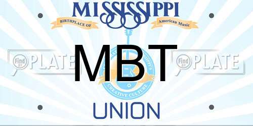 MBT Mississippi License Plate