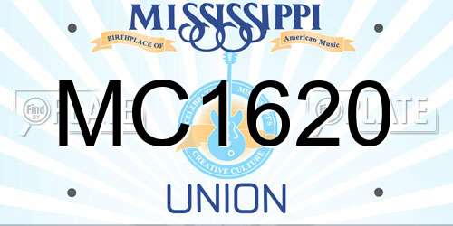MC1620 Mississippi License Plate