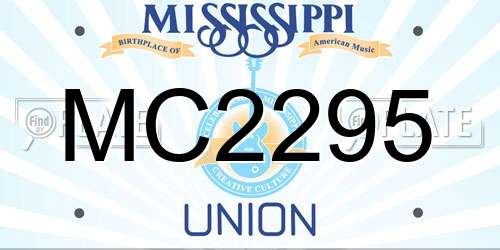 MC2295 Mississippi License Plate