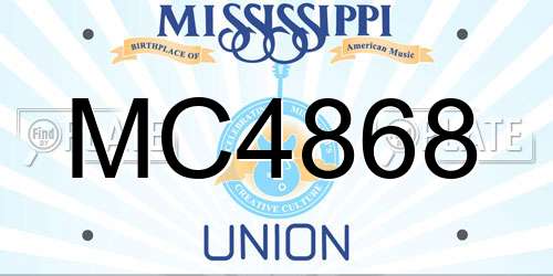 MC4868 Mississippi License Plate
