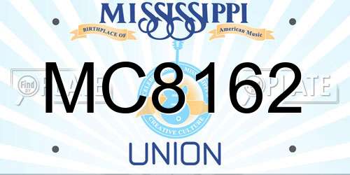 MC8162 Mississippi License Plate