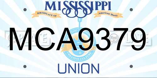 MCA9379 Mississippi License Plate