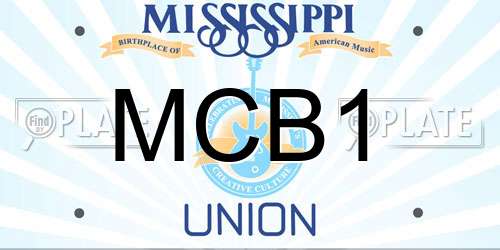 MCB1 Mississippi License Plate