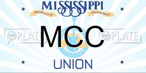 MCC Mississippi License Plate