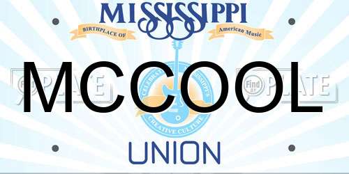 MCCOOL Mississippi License Plate