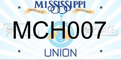 MCH007 Mississippi License Plate