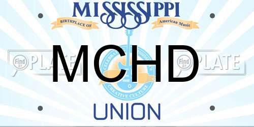 MCHD Mississippi License Plate