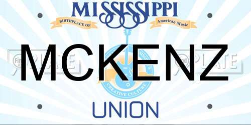 MCKENZ Mississippi License Plate