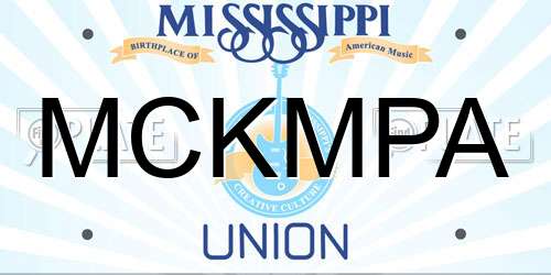MCKMPA Mississippi License Plate