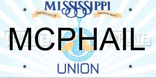 MCPHAIL Mississippi License Plate
