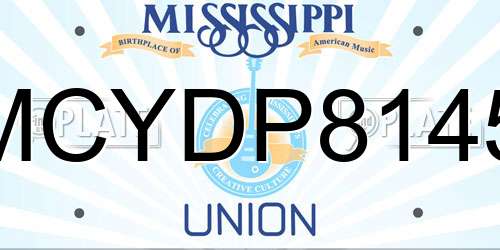 MCYDP8145 Mississippi License Plate