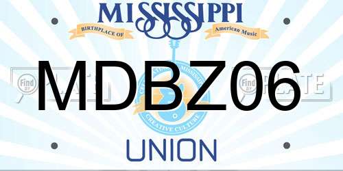 MDBZ06 Mississippi License Plate