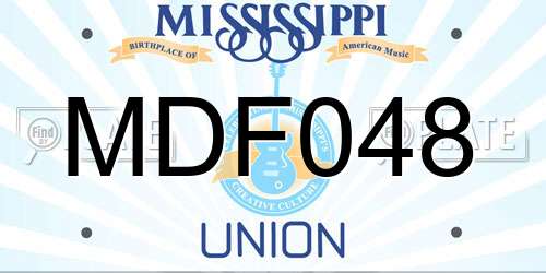 MDF048 Mississippi License Plate