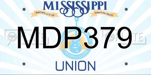 MDP379 Mississippi License Plate