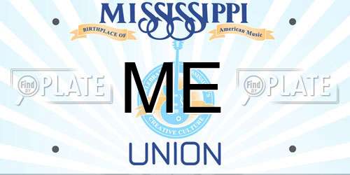 ME Mississippi License Plate