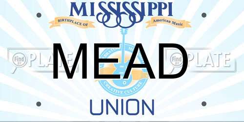 MEAD Mississippi License Plate