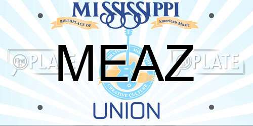 MEAZ Mississippi License Plate
