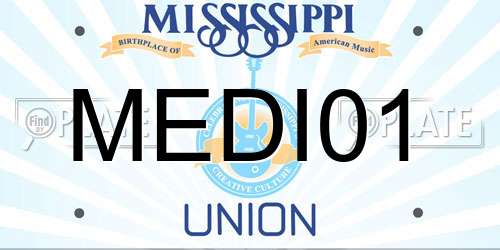 MEDI01 Mississippi License Plate