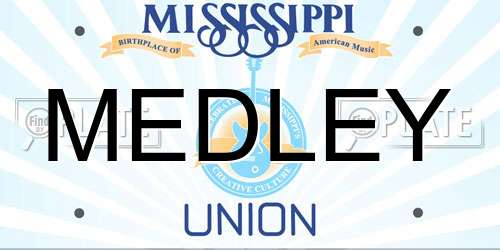 MEDLEY Mississippi License Plate