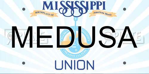 MEDUSA Mississippi License Plate
